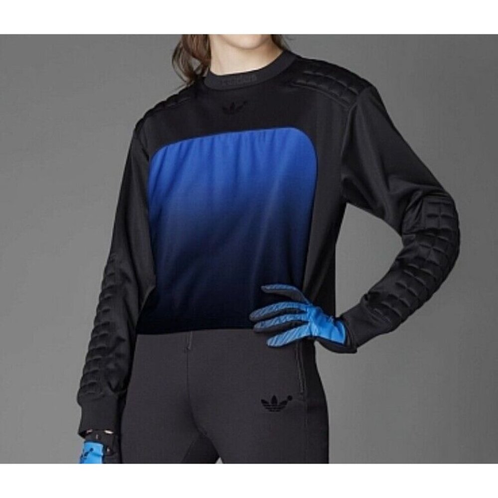 Adidas Blue Version Goalkeeper Womens LS Top Black Blue  Sz M HK7239  NWT - Picture 3 of 9